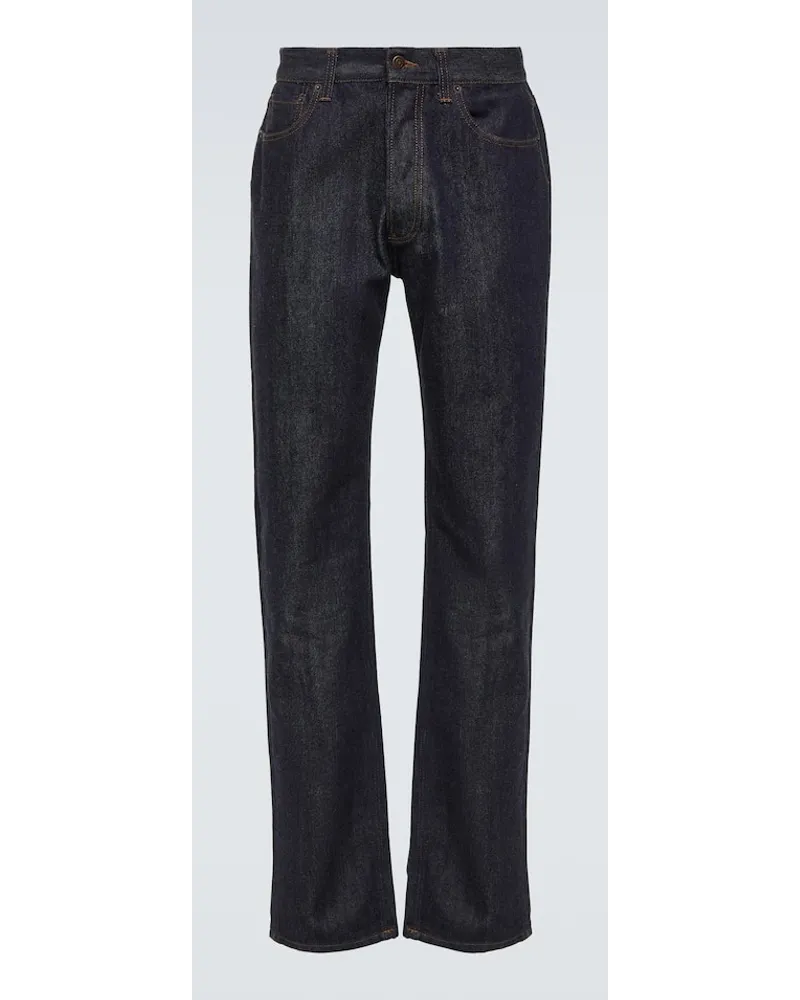 Loro Piana Jeans slim Kamen a vita alta Blu