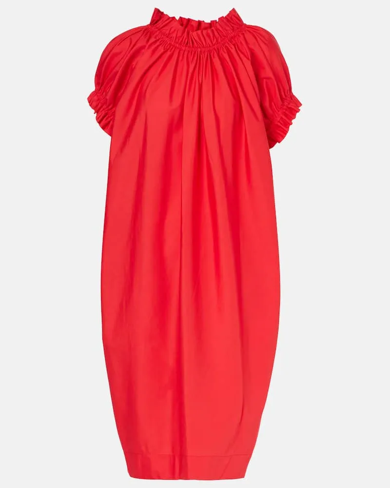 Simone Rocha Abito midi in cotone Rosso