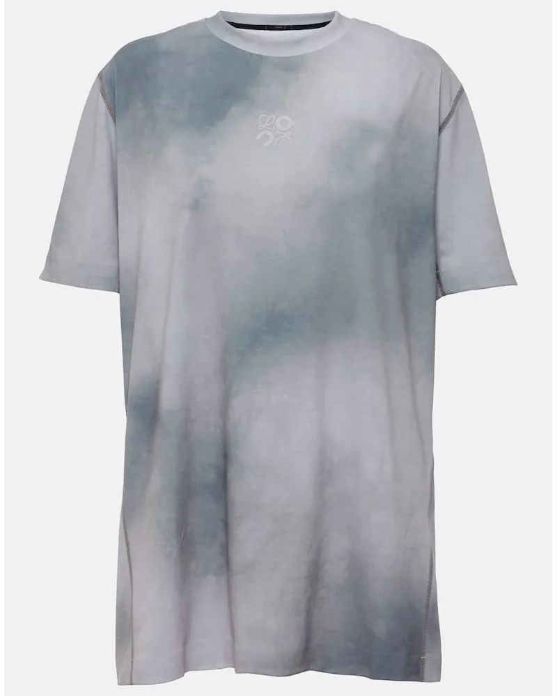 Loewe x On - T-shirt in jersey con logo Grigio