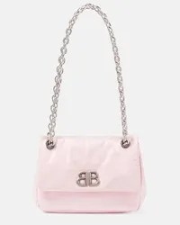 Balenciaga Borsa a spalla Monaco Mini in pelle Rosa