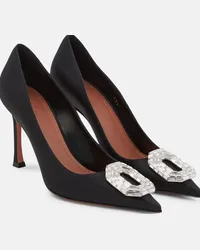 Amina Muaddi Pumps Camelia in raso Nero