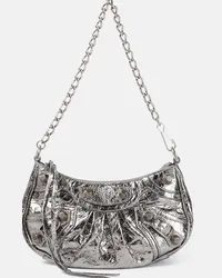 Balenciaga Borsa a spalla Le Cagole Mini in pelle Argento