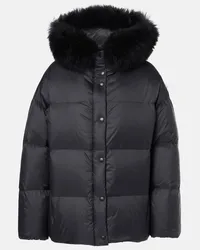 Yves Salomon Piumino con shearling Nero