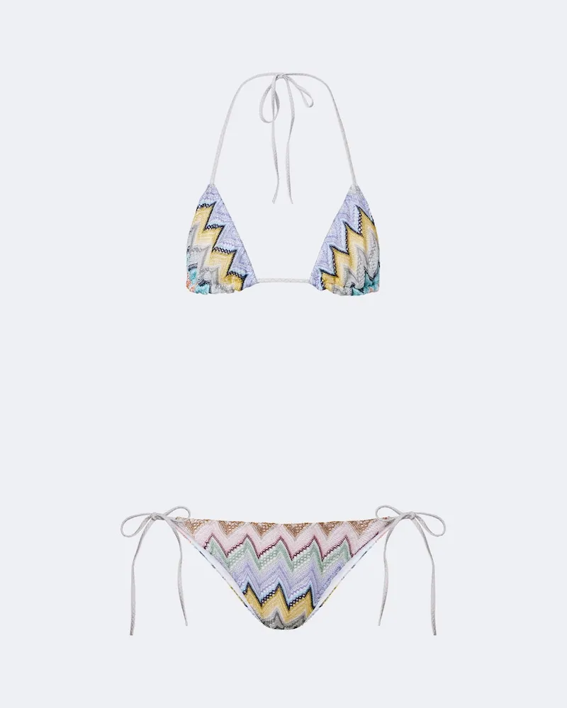 Missoni Bikini in lamé a zig zag Multicolore
