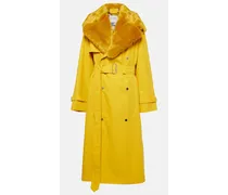Burberry Trench oversize Kennington in cotone Giallo