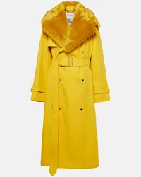 Burberry Trench oversize Kennington in cotone Giallo