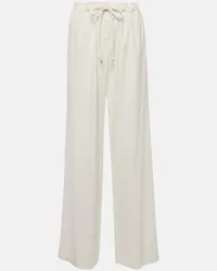 Proenza Schouler Pantaloni a gamba larga in misto lino Bianco