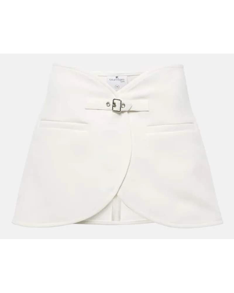 Courrèges CourrÃ¨ges Minigonna Ellipse in twill Bianco