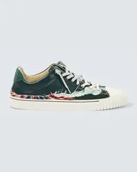 Maison Margiela Sneakers in canvas con pelle e suede Multicolore