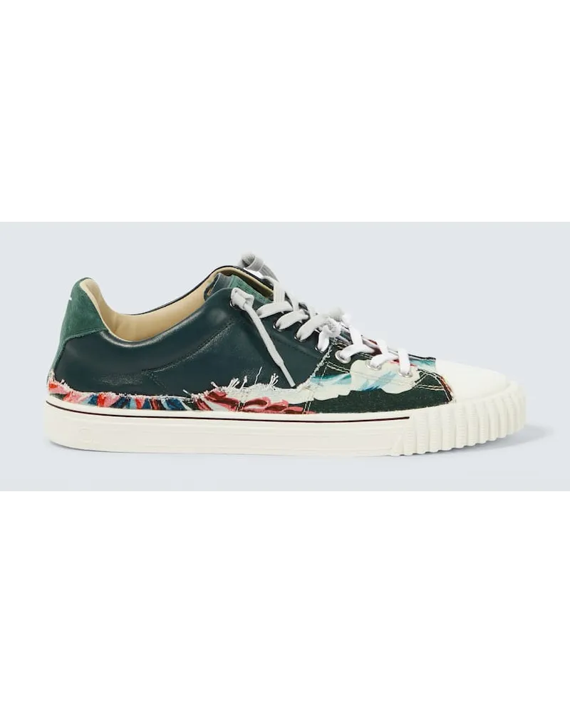 Maison Margiela Sneakers in canvas con pelle e suede Multicolore