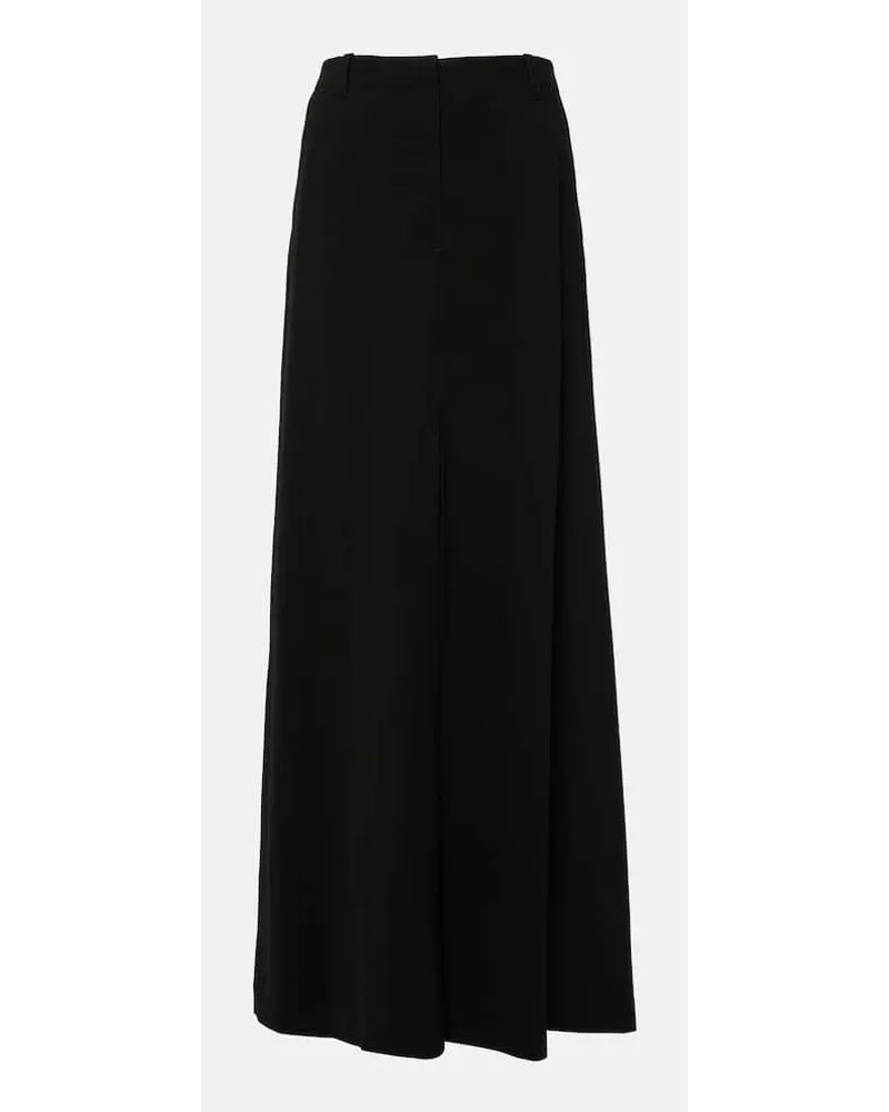 Dries van Noten Gonna lunga in misto lana Nero
