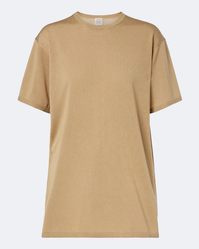 Totême T-shirt in maglia Beige