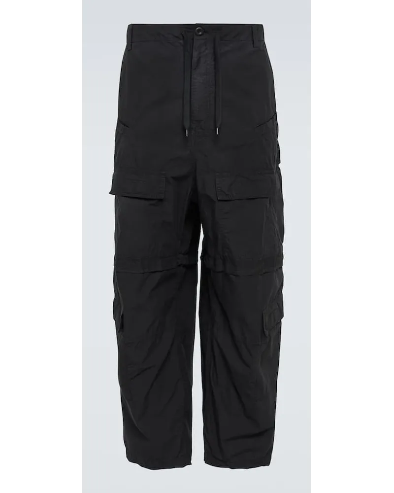 Balenciaga Pantaloni cargo in misto cotone Nero