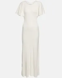 Chloé Chloé Abito midi in lana con volant Bianco