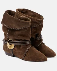 Isabel Marant Stivaletti Sellen in suede Marrone