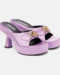 Versace Sandali Medusa Biggie in raso Viola