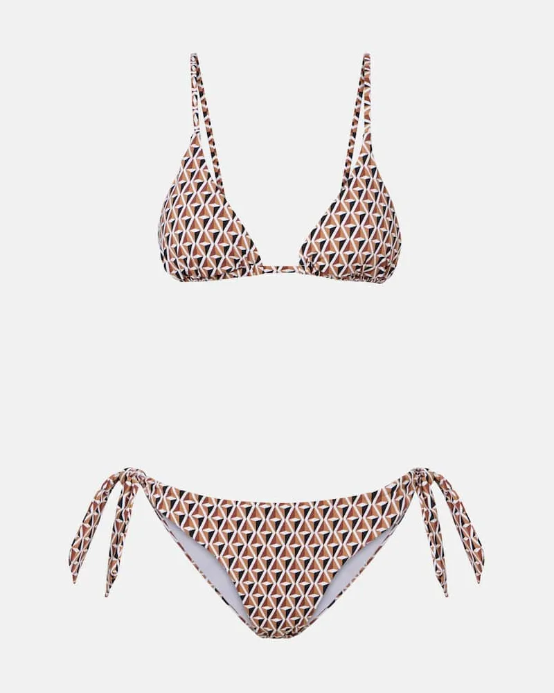 Max Mara Bikini Baobab con stampa Marrone