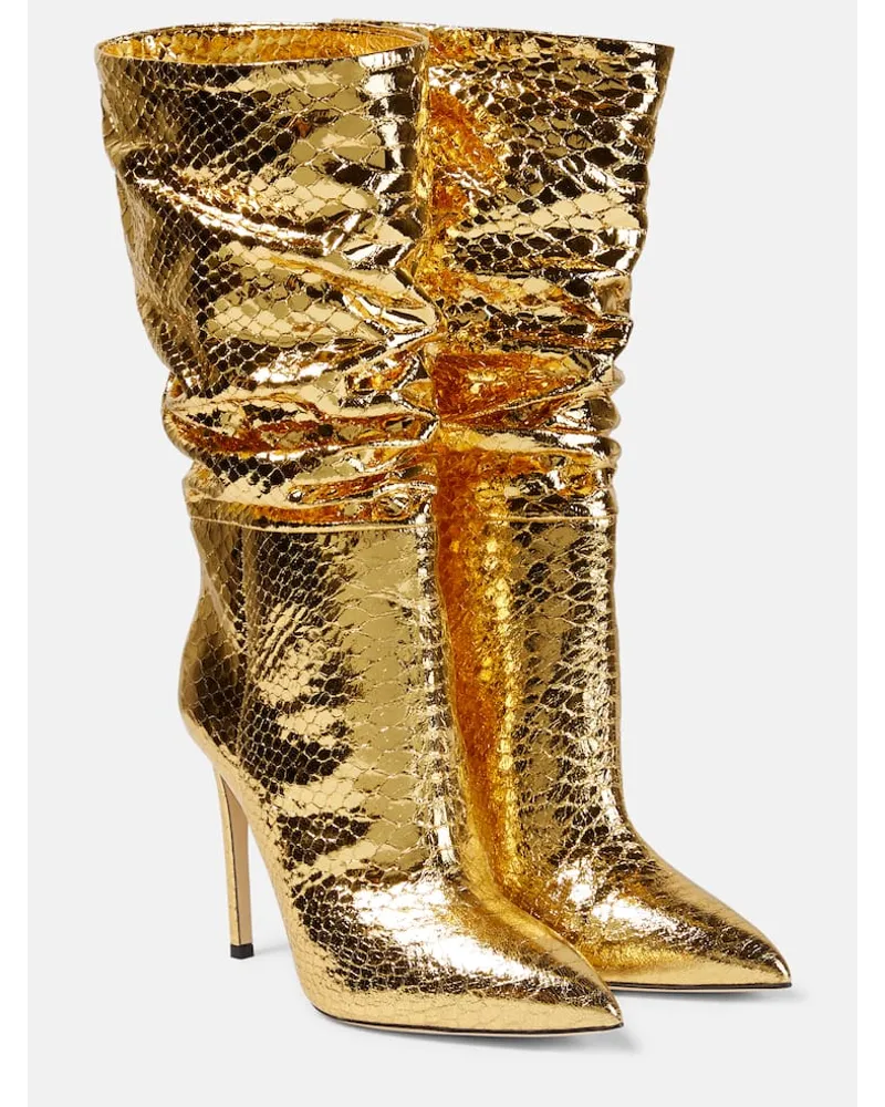 Paris Texas Stivali in pelle metallizzata Oro