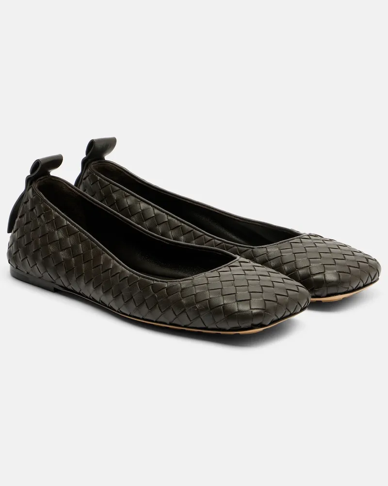 Bottega Veneta Ballerine Charlotte in pelle Intrecciato Marrone
