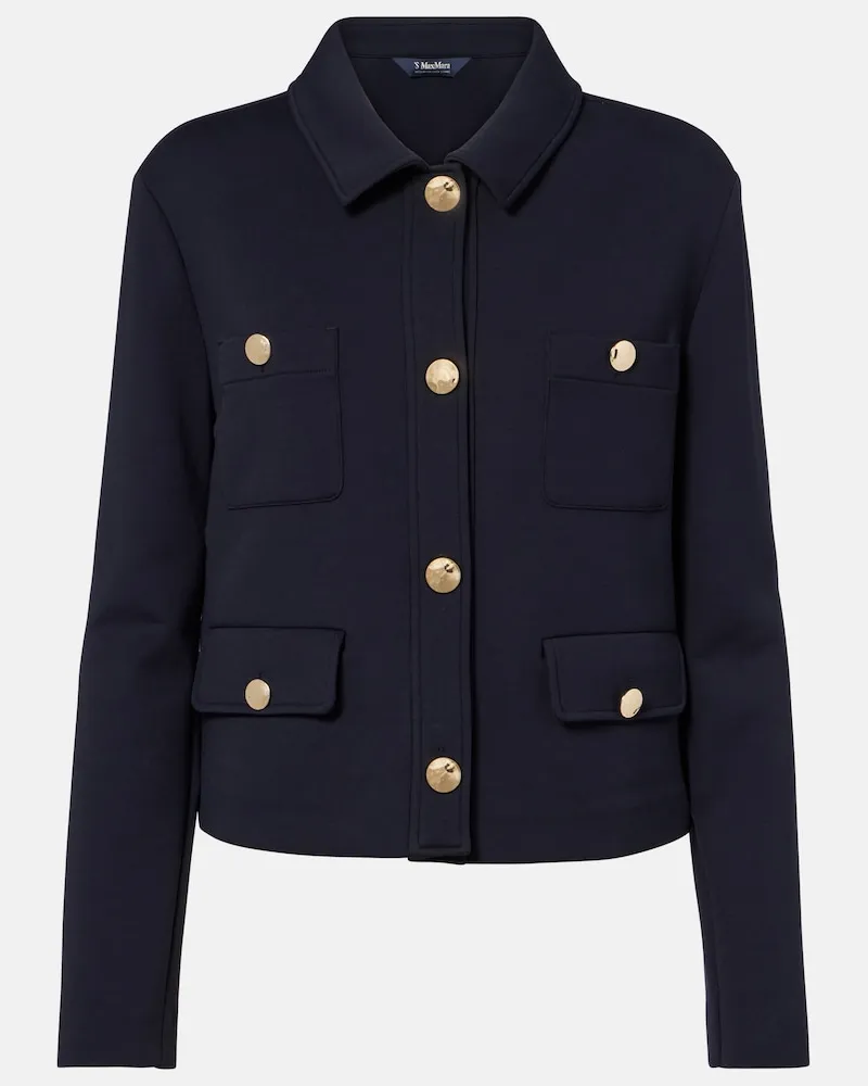 Max Mara Giacca in misto cotone Blu