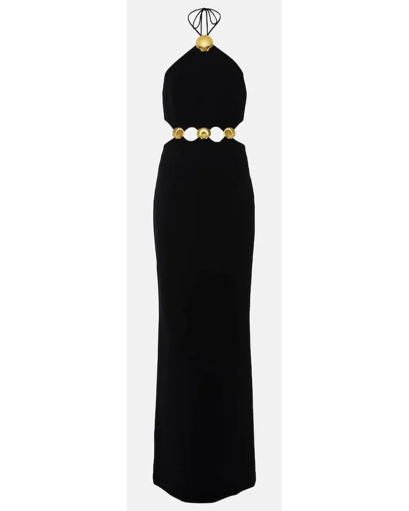 Rebecca Vallance Abito lungo Chelsea con cut-out Nero
