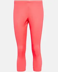 Junya Watanabe Leggings cropped a vita alta Rosa