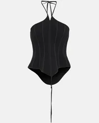 Maticevski Bustier Intuit con scollo all’americana Nero