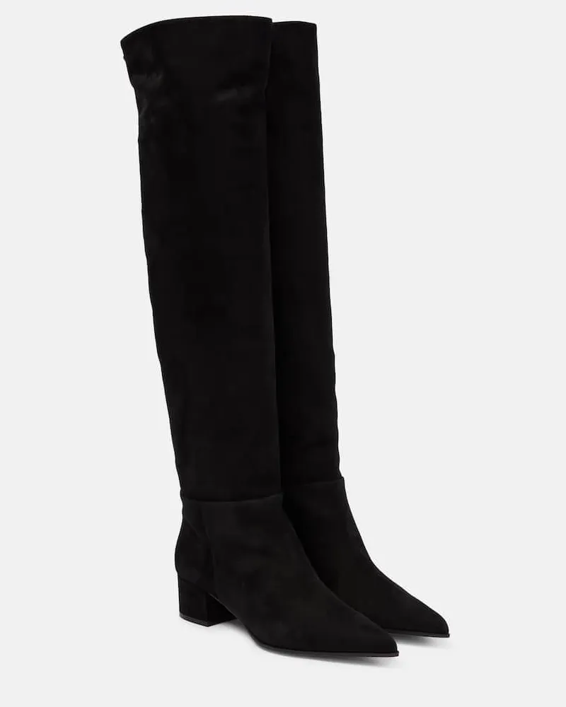 Gianvito Rossi Stivali in suede Nero