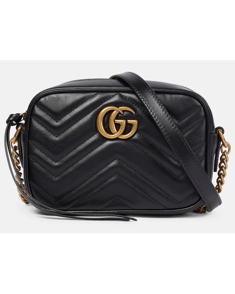 Gucci Borsa a tracolla GG Marmont Mini in pelle Nero
