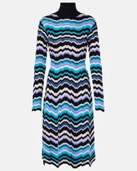 Missoni Abito midi in maglia a zig-zag Multicolore