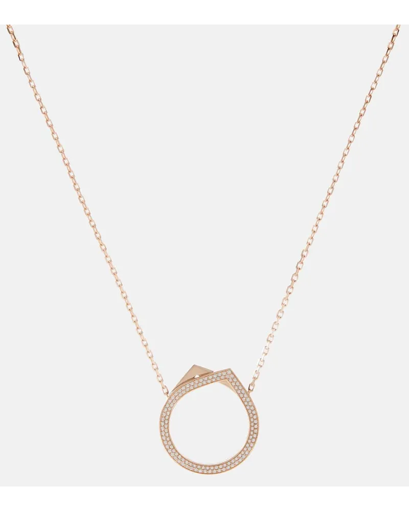 Repossi Collana Antifer in oro rosa 18kt e diamanti Metallizzato
