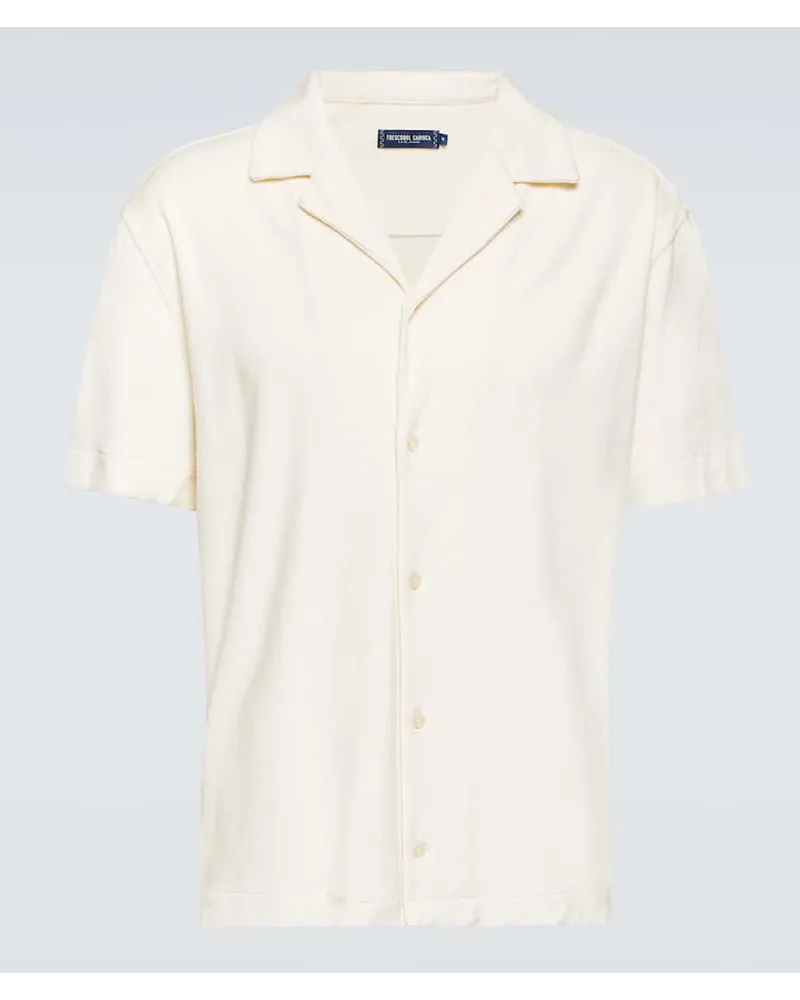 Frescobol Carioca Camicia Roberto in spugna di cotone Bianco