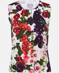 Oscar de la Renta Tank top in misto cotone con stampa Multicolore