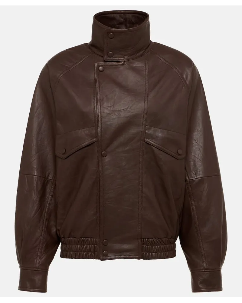 Saint Laurent Bomber in pelle Marrone