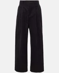 WARDROBE.NYC Pantaloni a gamba larga in drill di misto cotone Nero