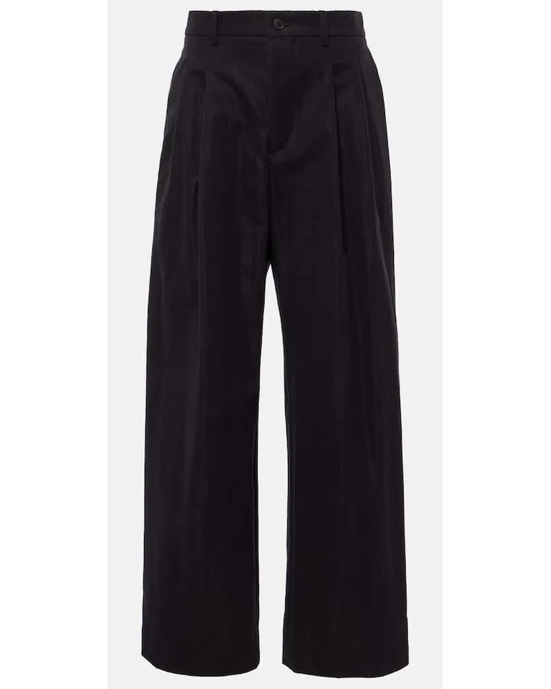 WARDROBE.NYC Pantaloni a gamba larga in drill di misto cotone Nero