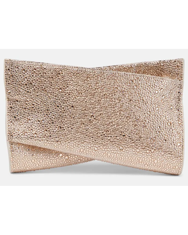 Christian Louboutin Clutch Small Loubtitwist in pelle Bianco