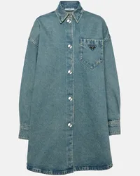 Prada Abito chemisier di jeans oversize Blu