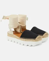 Marni Espadrillas in canvas con platform Nero