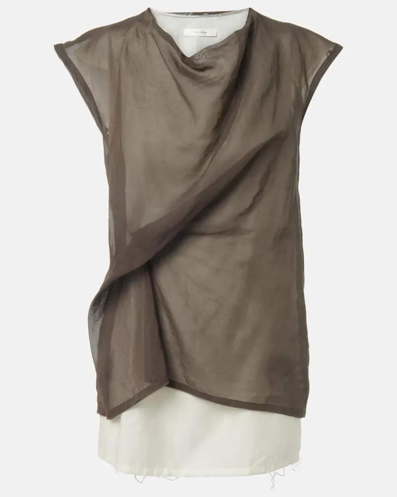 The Row Top Inawa in cotone Marrone