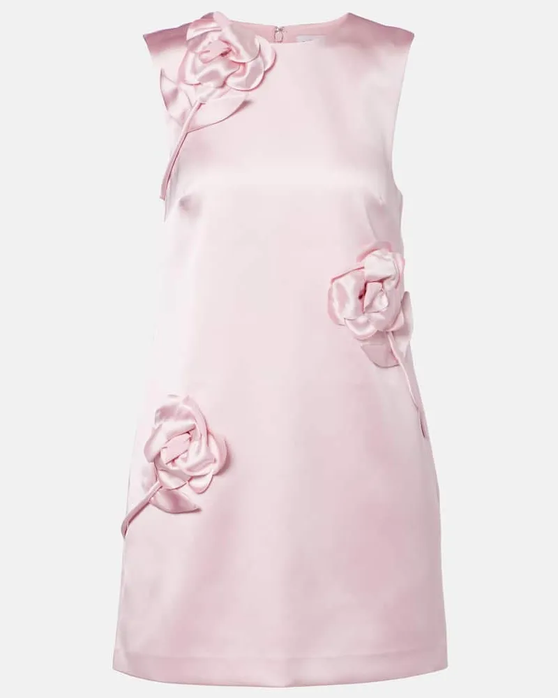 Self-Portrait Abito corto in raso Rosa