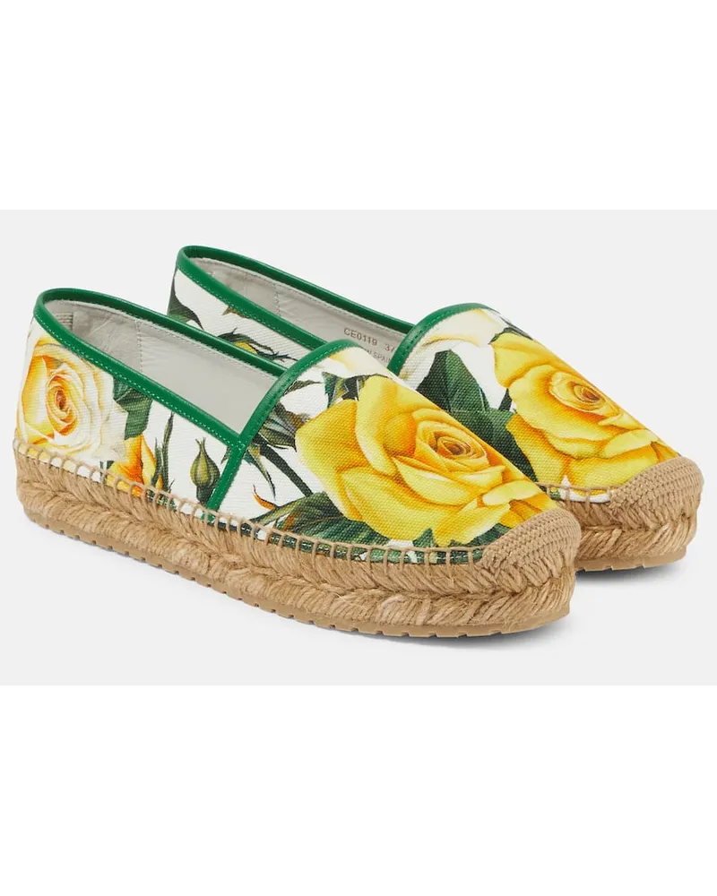 Dolce & Gabbana Espadrillas in canvas con stampa Multicolore