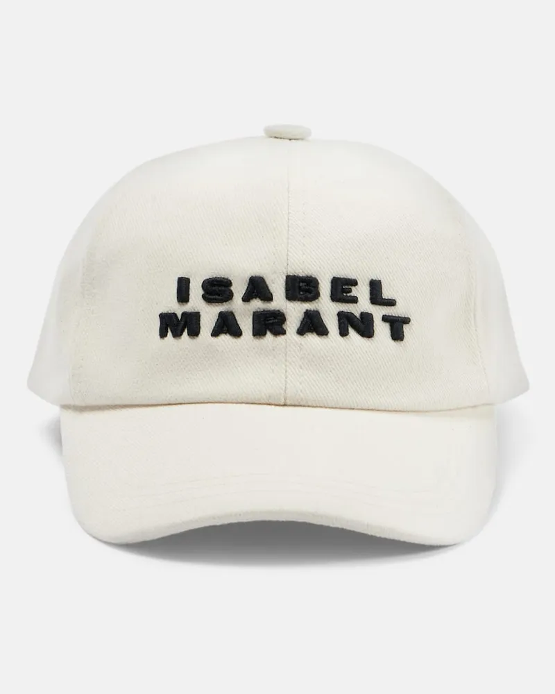 Isabel Marant Cappello da baseball Tyron con logo Beige
