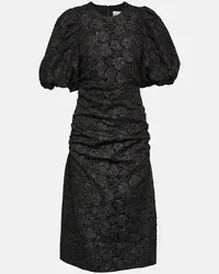 Ganni Abito midi in jacquard Nero