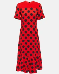 Marni Abito midi in cady a pois Rosso