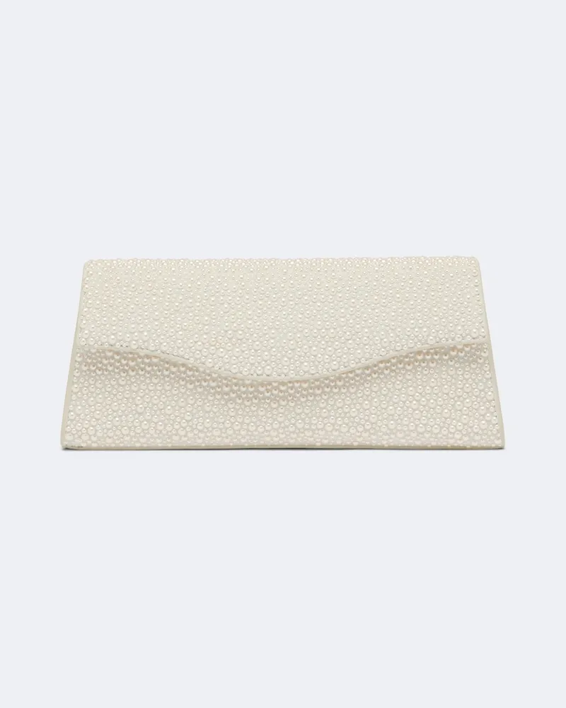 Elie Saab Clutch The Midnight in suede Bianco