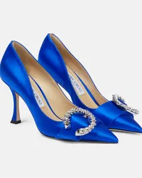 Jimmy Choo Pumps Melva 90 in raso Blu