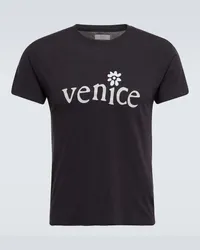 ERL T-shirt in cotone con stampa Venice Nero