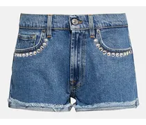 Shorts di jeans con cristalli