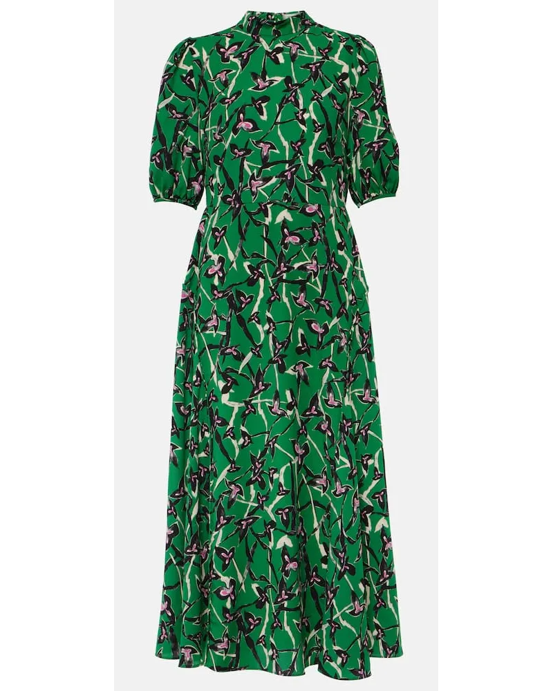 Diane von Furstenberg Abito midi Stephen in jersey Verde